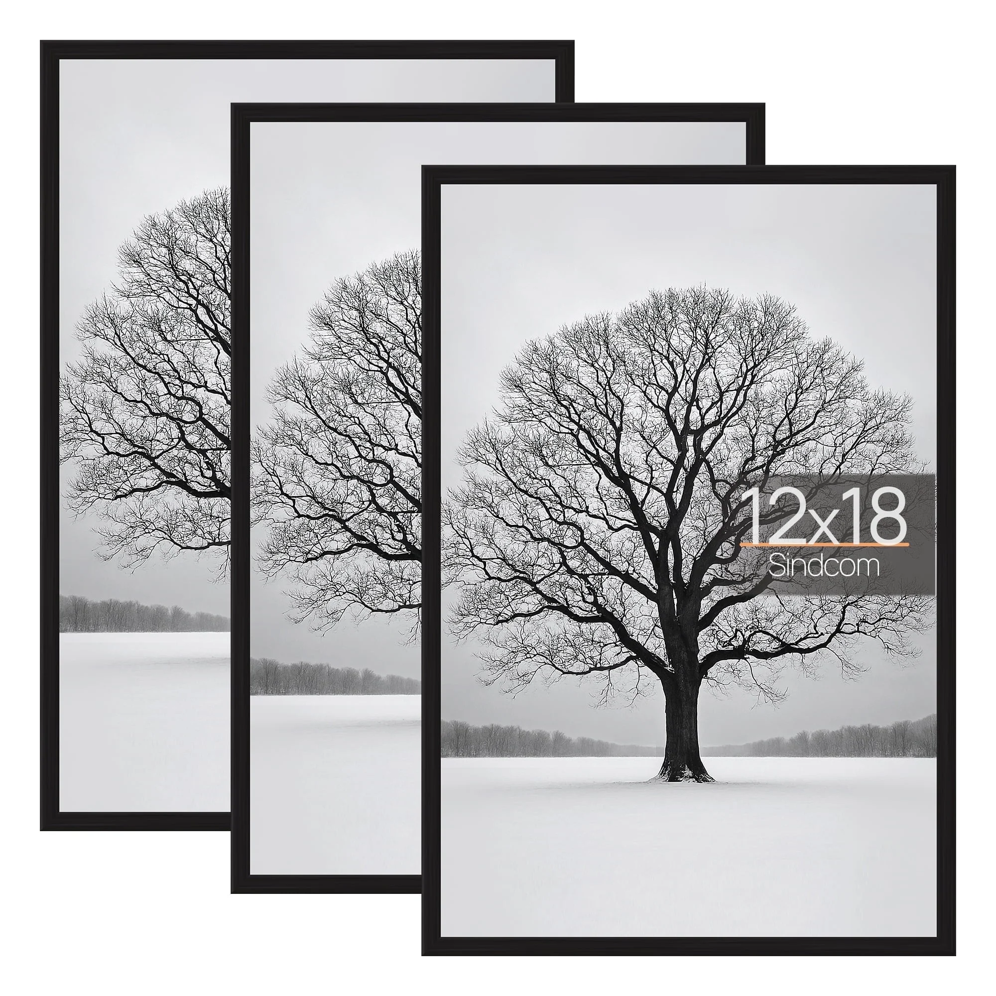 Sindcom 12x18 Picture Frames, Gallery Wall Poster Frames Set of 3